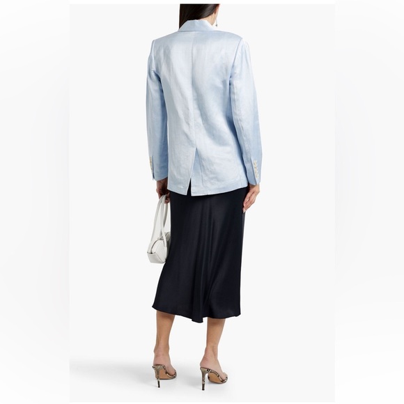 A.L.C. Arlo II Linen-Blend Jacket - Light Blue - Picture 3 of 11